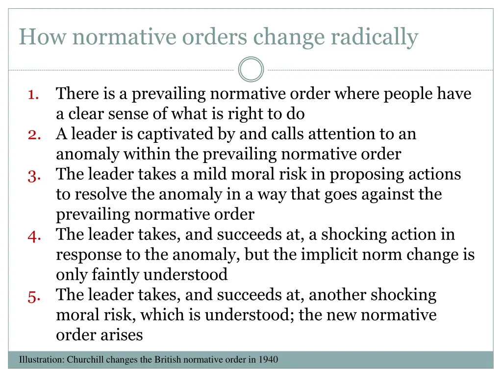 how normative orders change radically