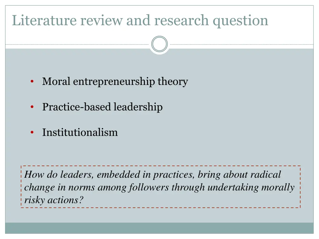 literature review and research question