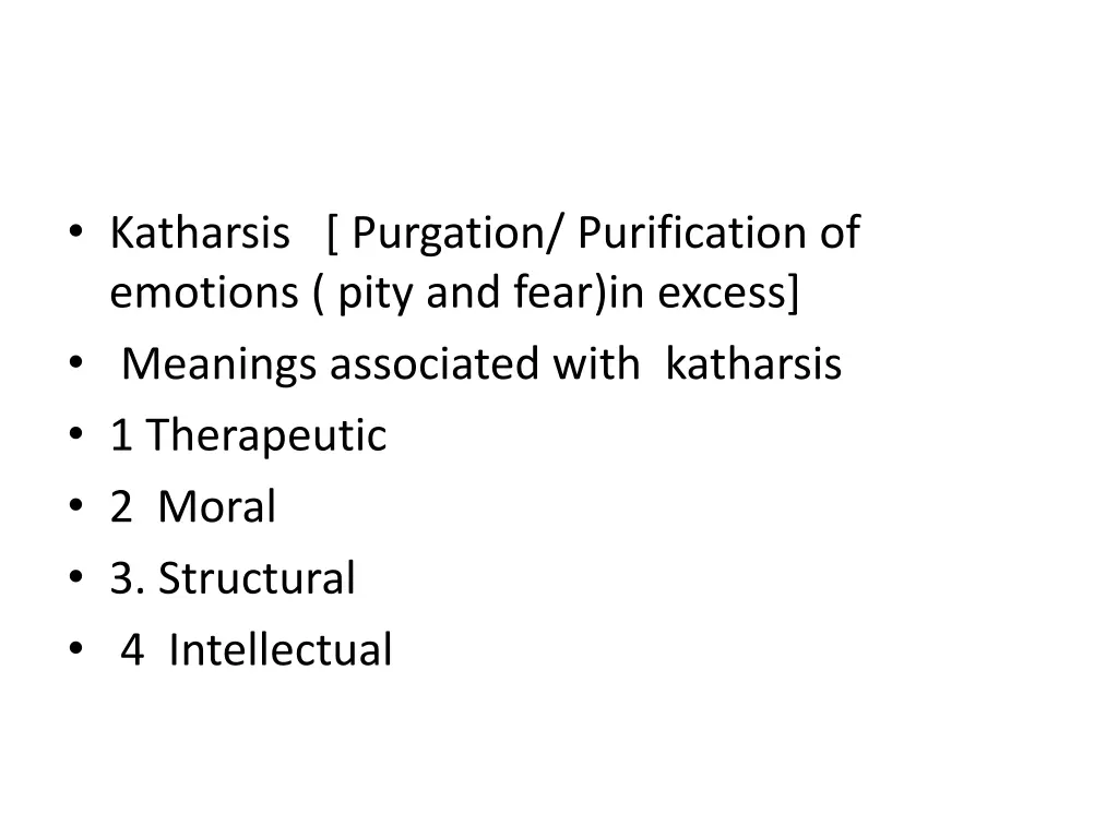 katharsis purgation purification of emotions pity