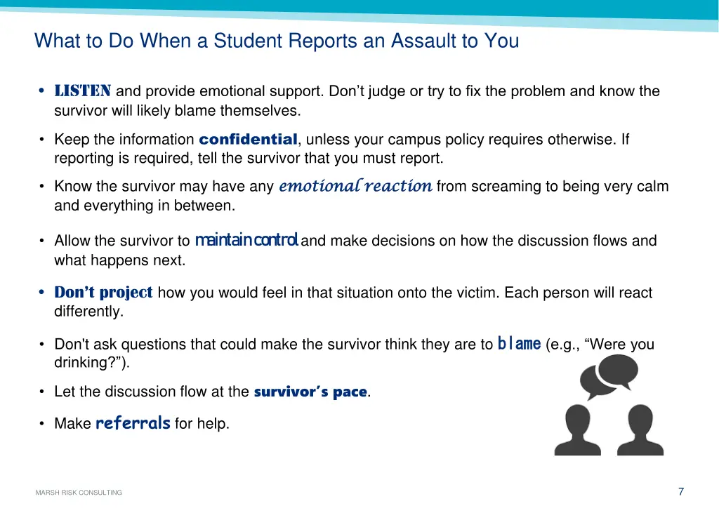 what to do when a student reports an assault 1