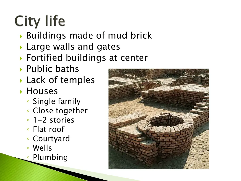 buildings made of mud brick large walls and gates