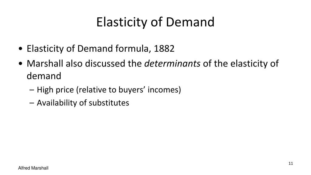 elasticity of demand