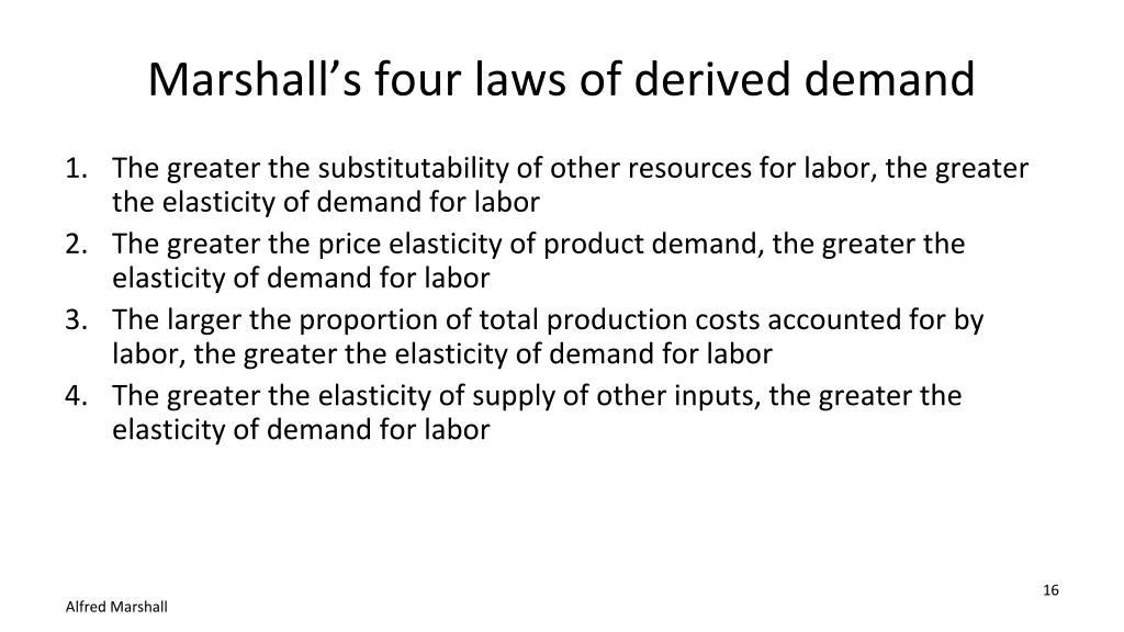 marshall s four laws of derived demand