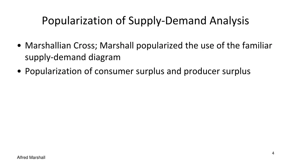 popularization of supply demand analysis