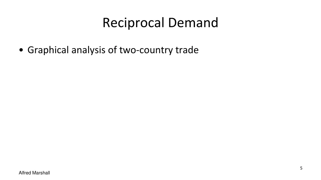 reciprocal demand