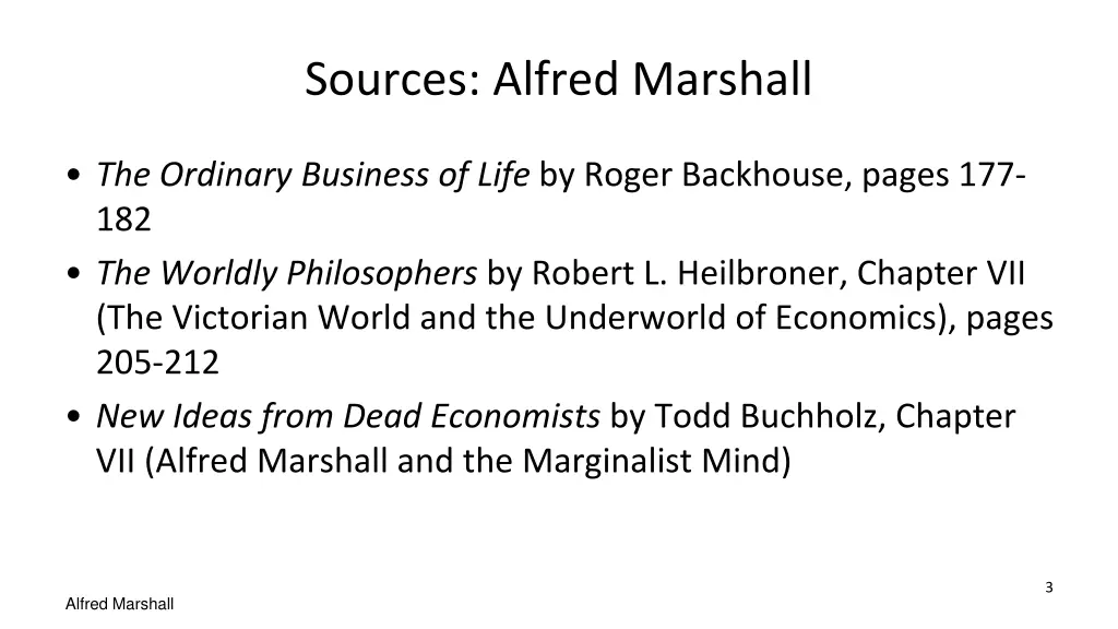 sources alfred marshall