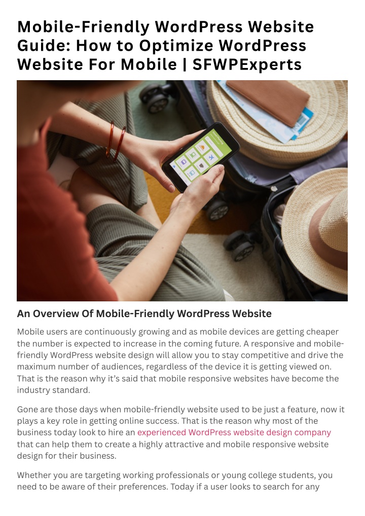 mobile friendly wordpress website guide