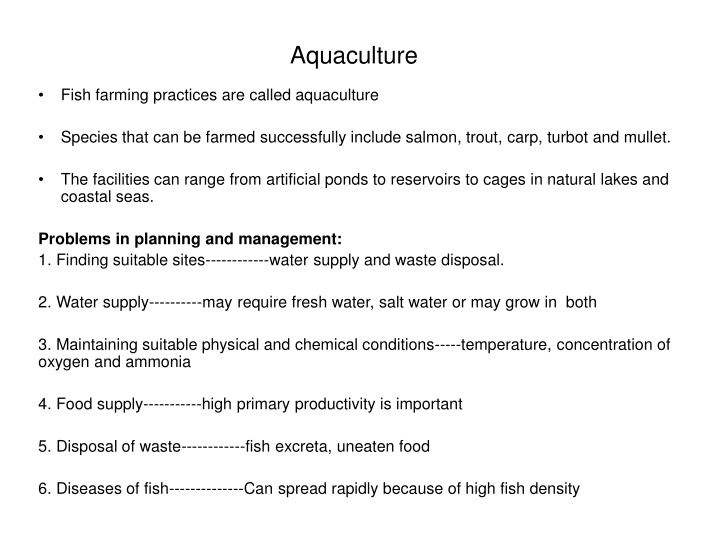 aquaculture