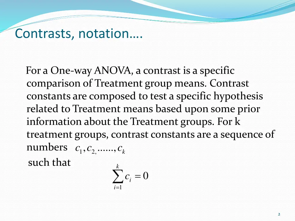 contrasts notation