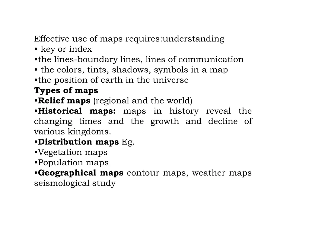 effective use of maps requires understanding