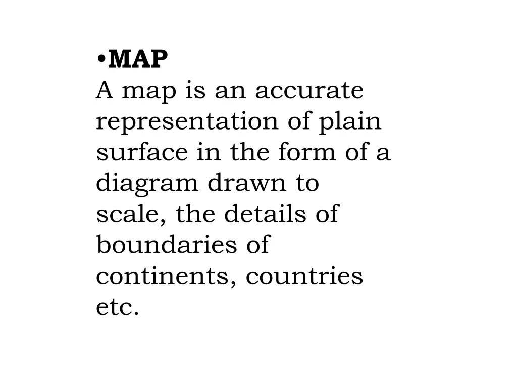 map a map is an accurate representation of plain