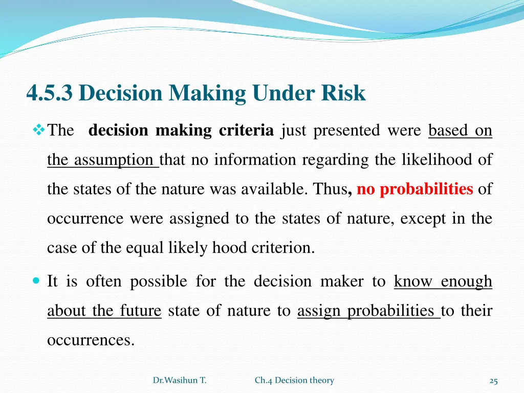 4 5 3 decision making under risk