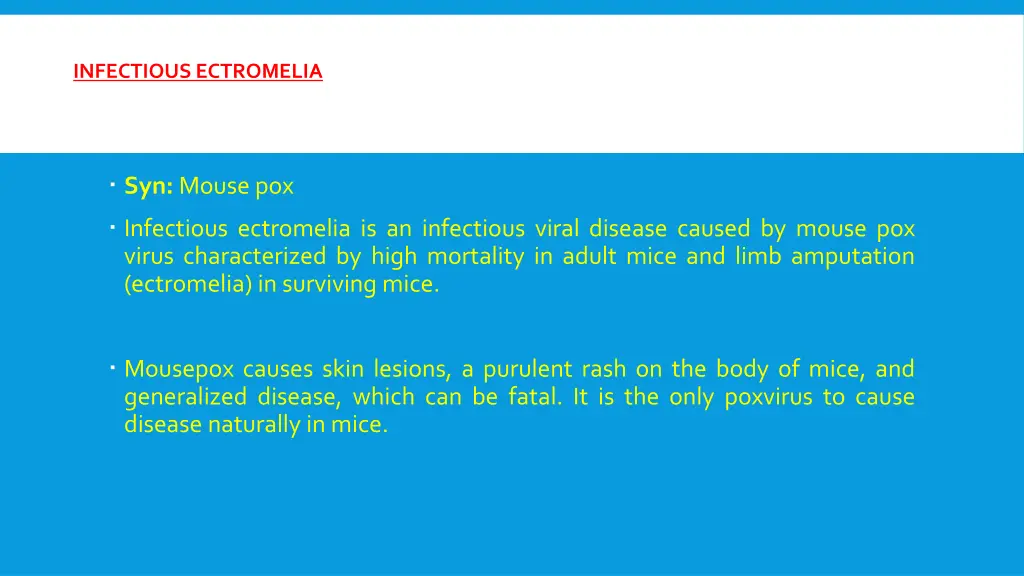 infectious ectromelia