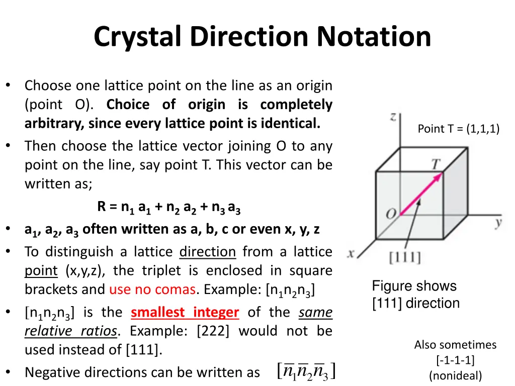 crystal direction notation