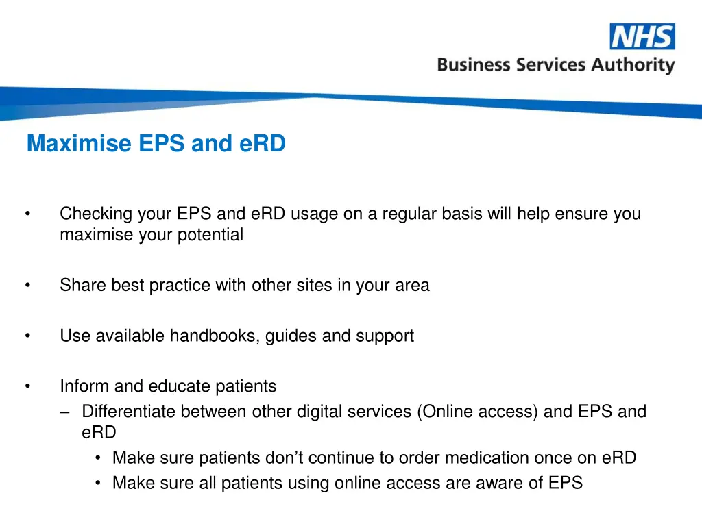 maximise eps and erd