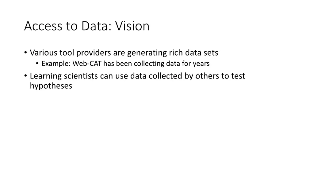 access to data vision