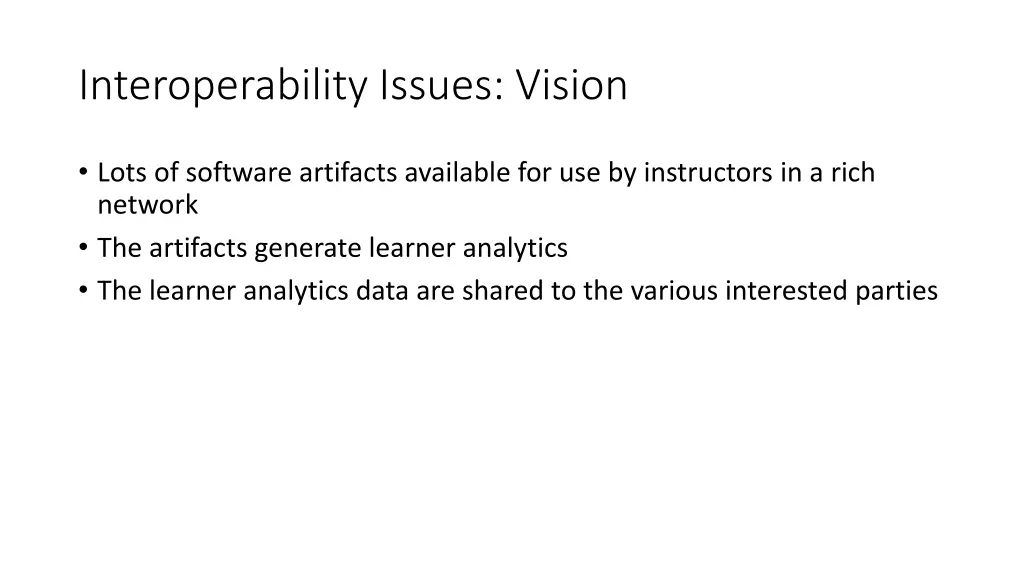 interoperability issues vision