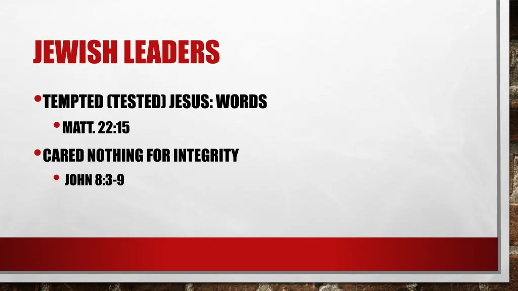 jewish leaders tempted tested jesus words matt 1