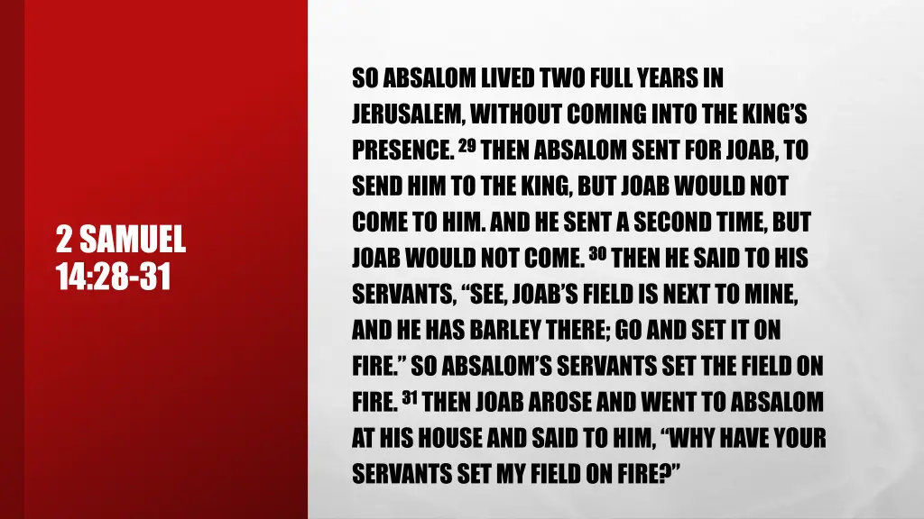 so absalom lived two full years in jerusalem