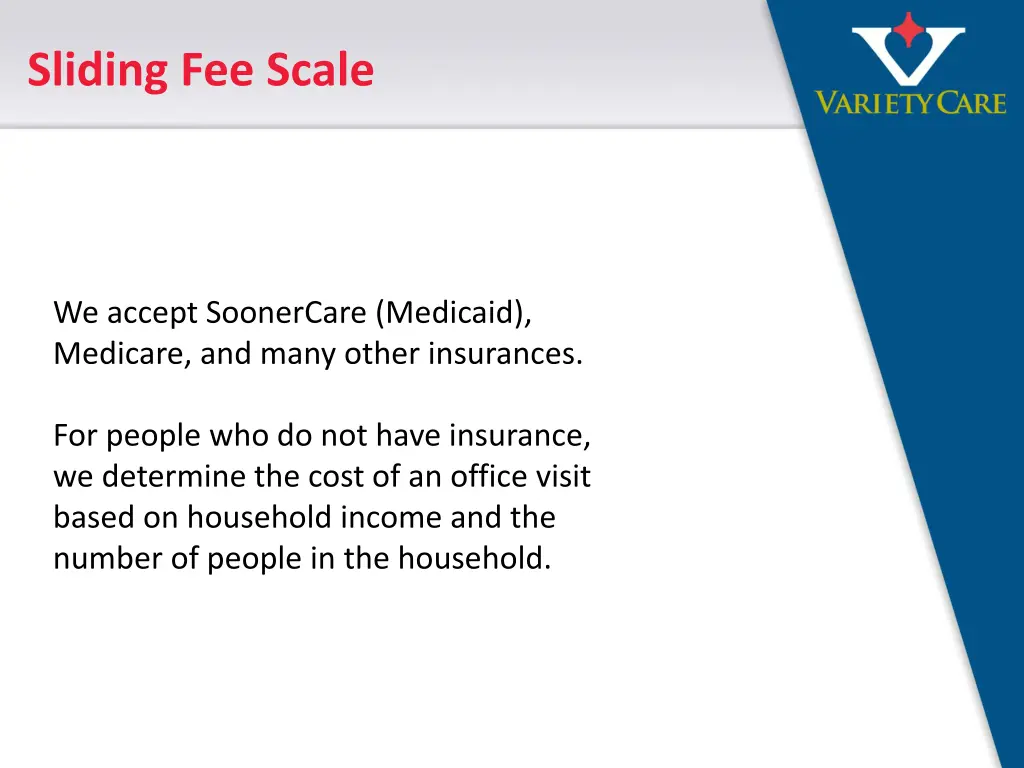 sliding fee scale