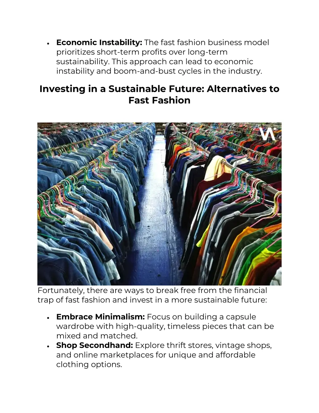 economic instability the fast fashion business