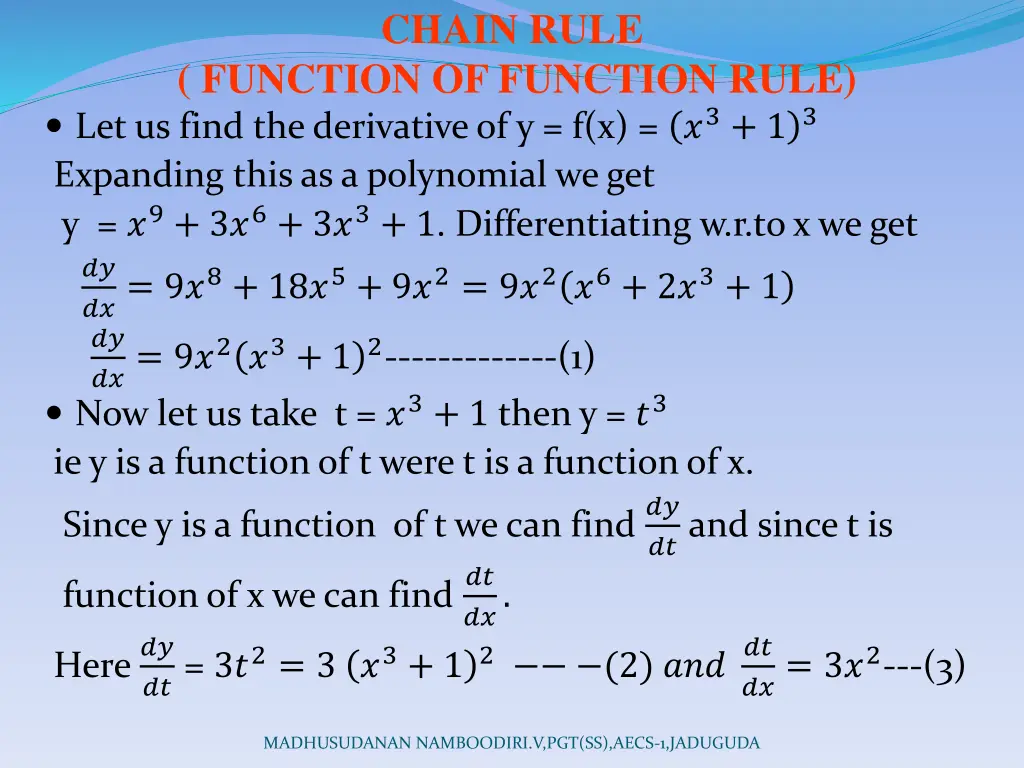 chain rule