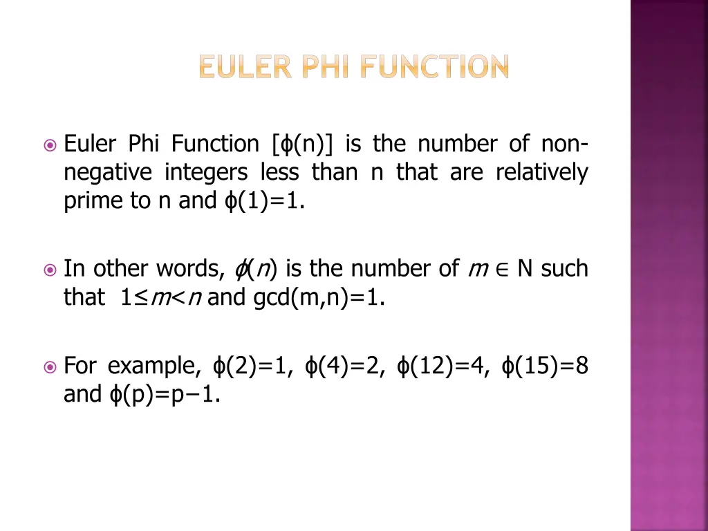 euler phi function