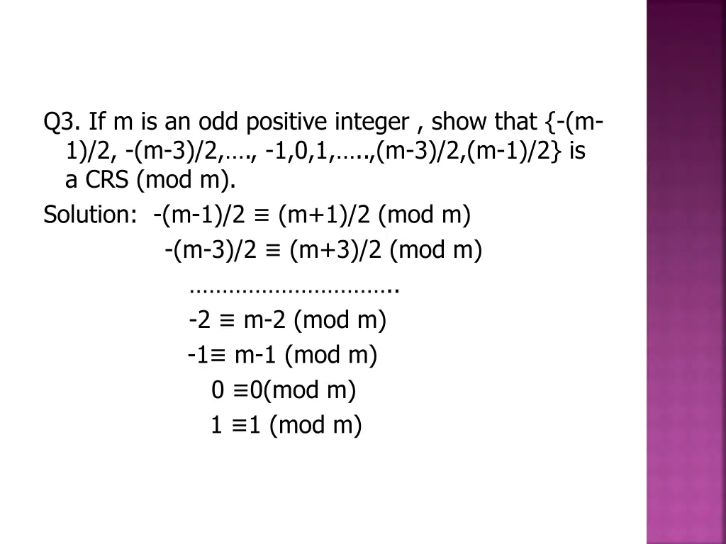 q3 if m is an odd positive integer show that