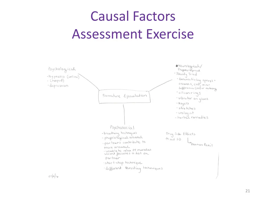 causal factors assessment exercise 1