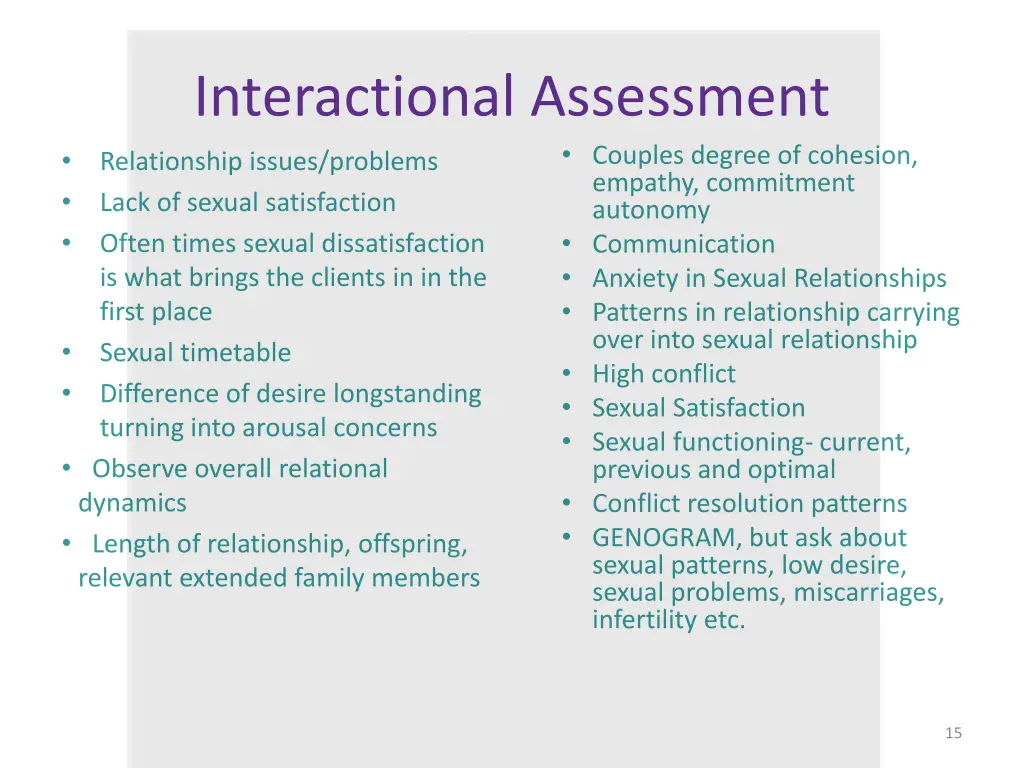 interactional assessment