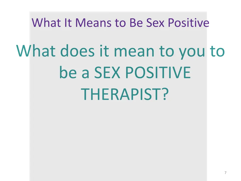 what it means to be sex positive