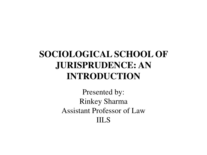 sociological school of jurisprudence