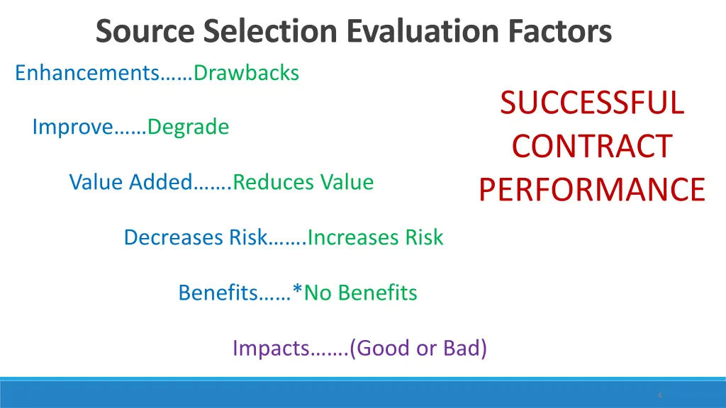 source selection evaluation factors