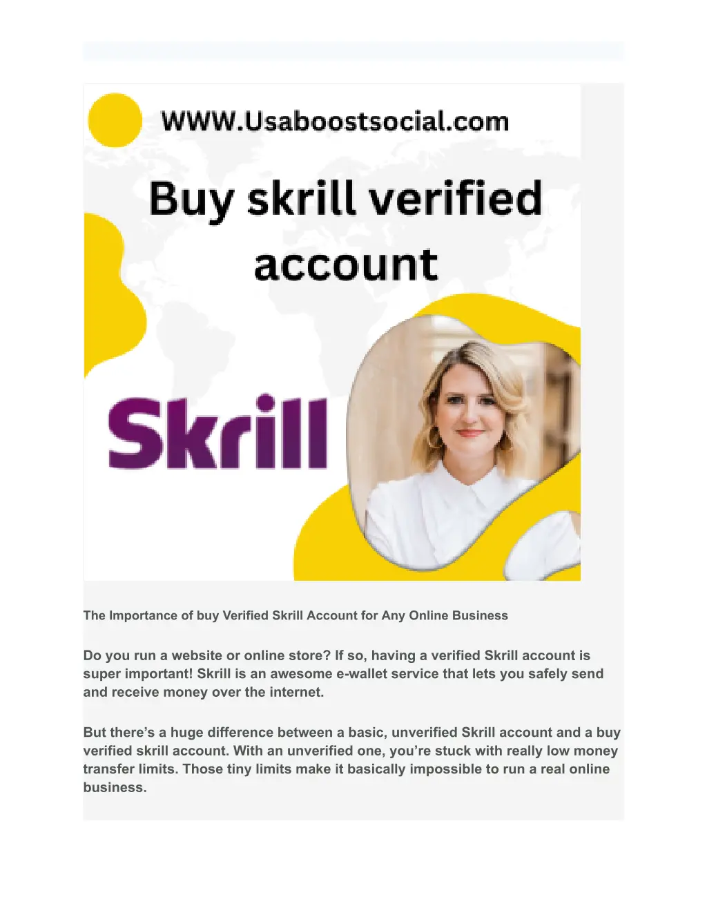 the importance of buy verified skrill account