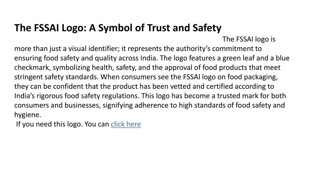 the fssai logo a symbol of trust and safety