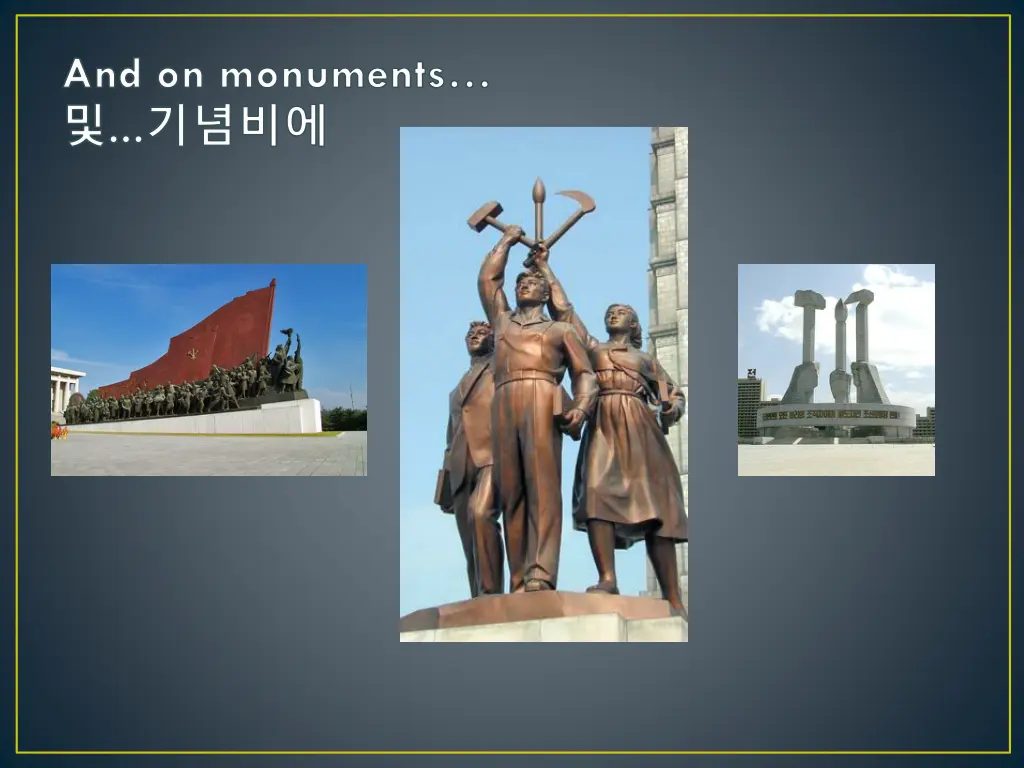 and on monuments