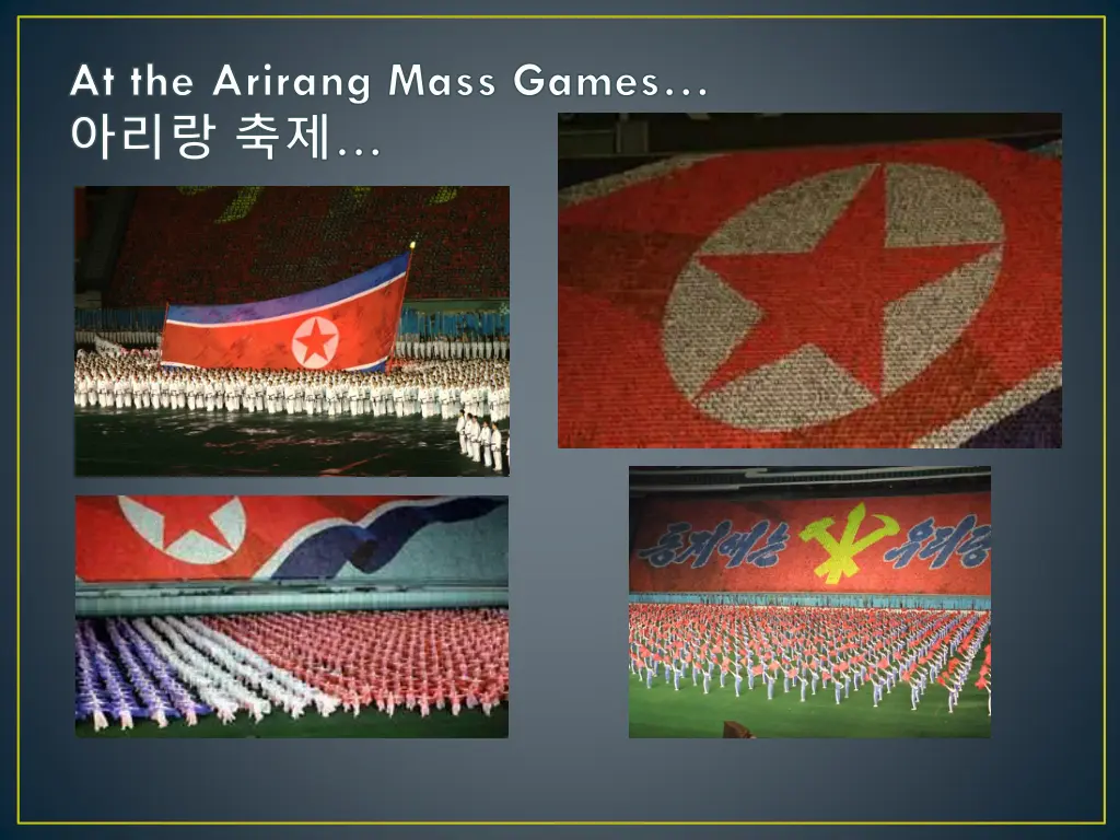 at the arirang mass games