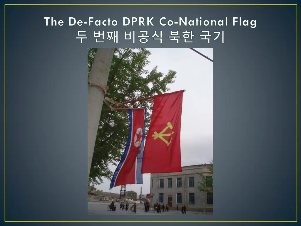 the de facto dprk co national flag