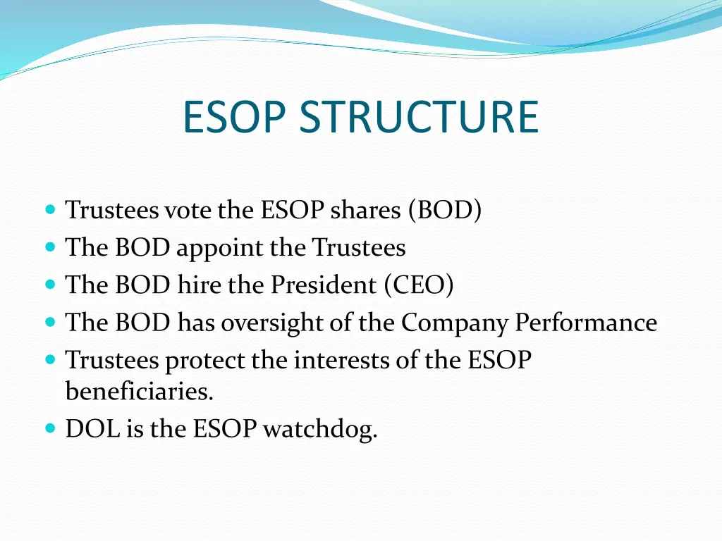 esop structure