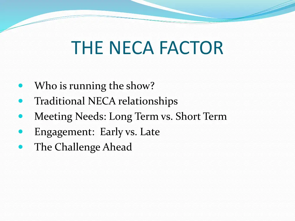 the neca factor