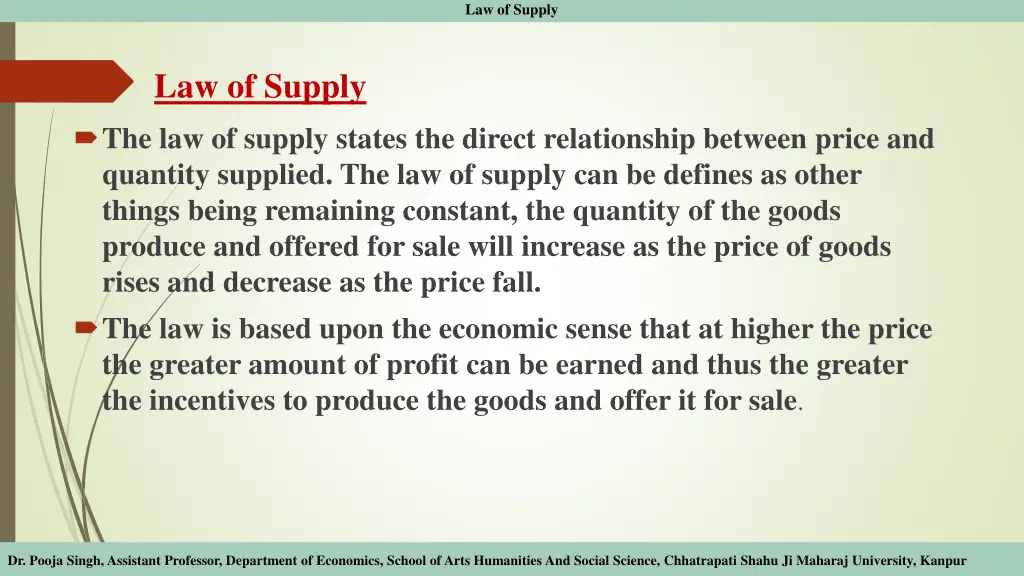 law of supply 1