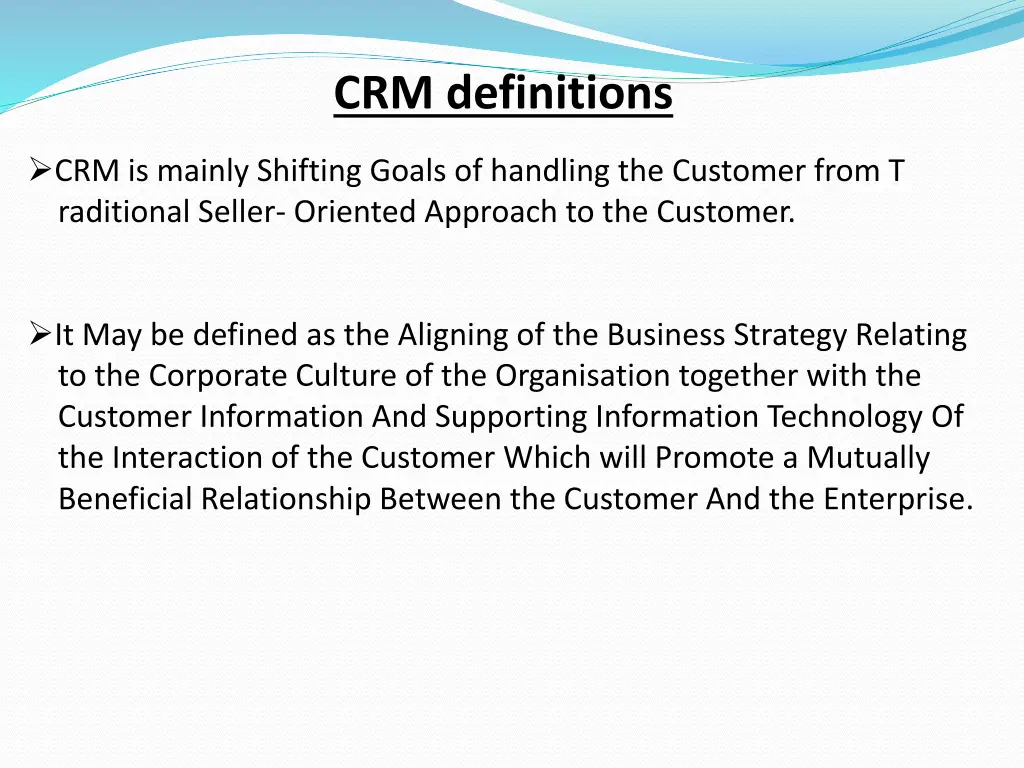 crm definitions