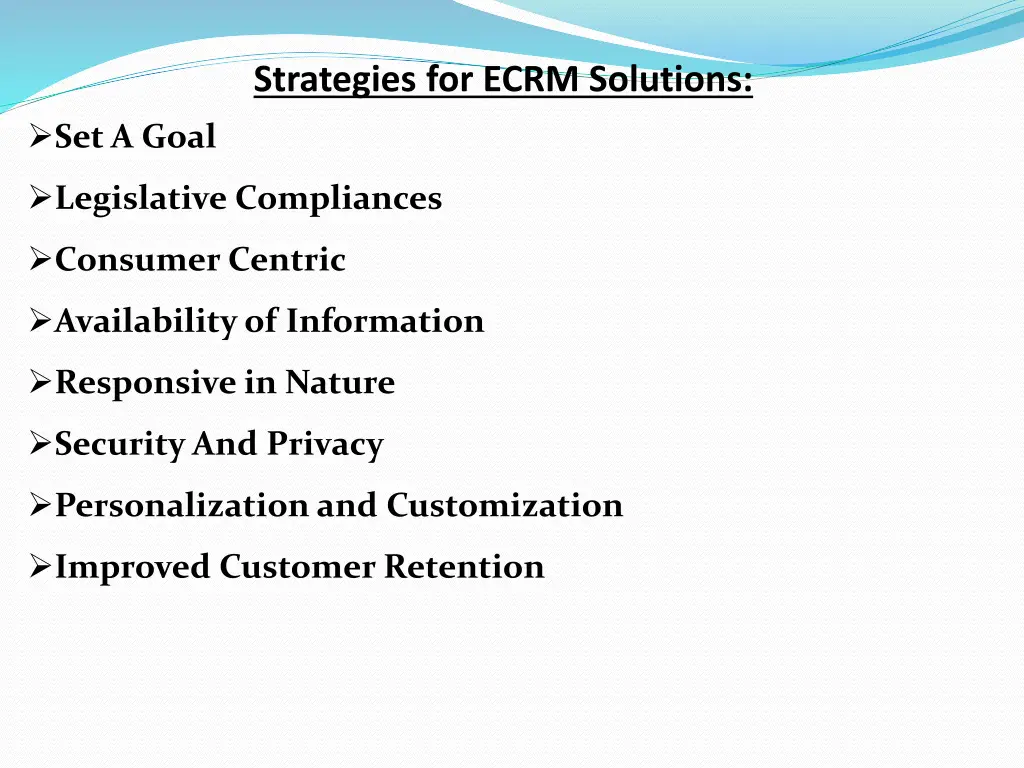 strategies for ecrm solutions