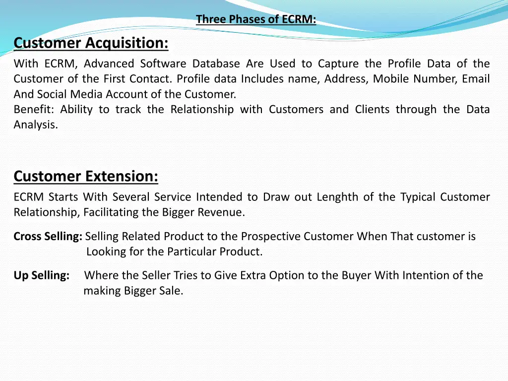 three phases of ecrm 1