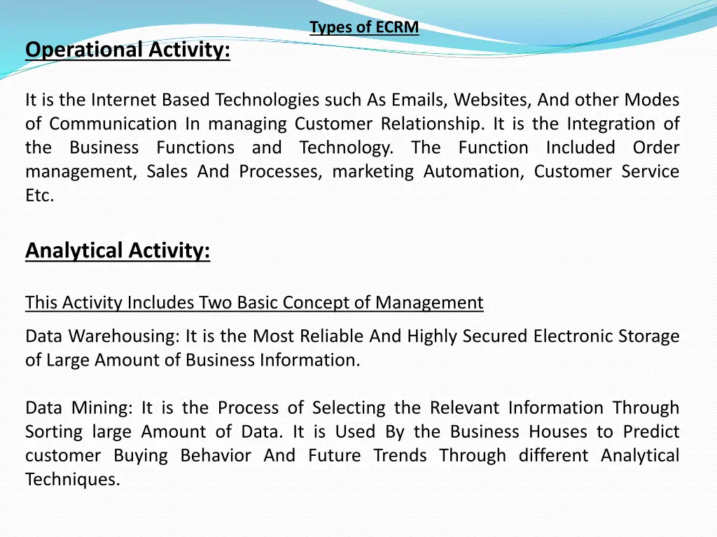 types of ecrm 1