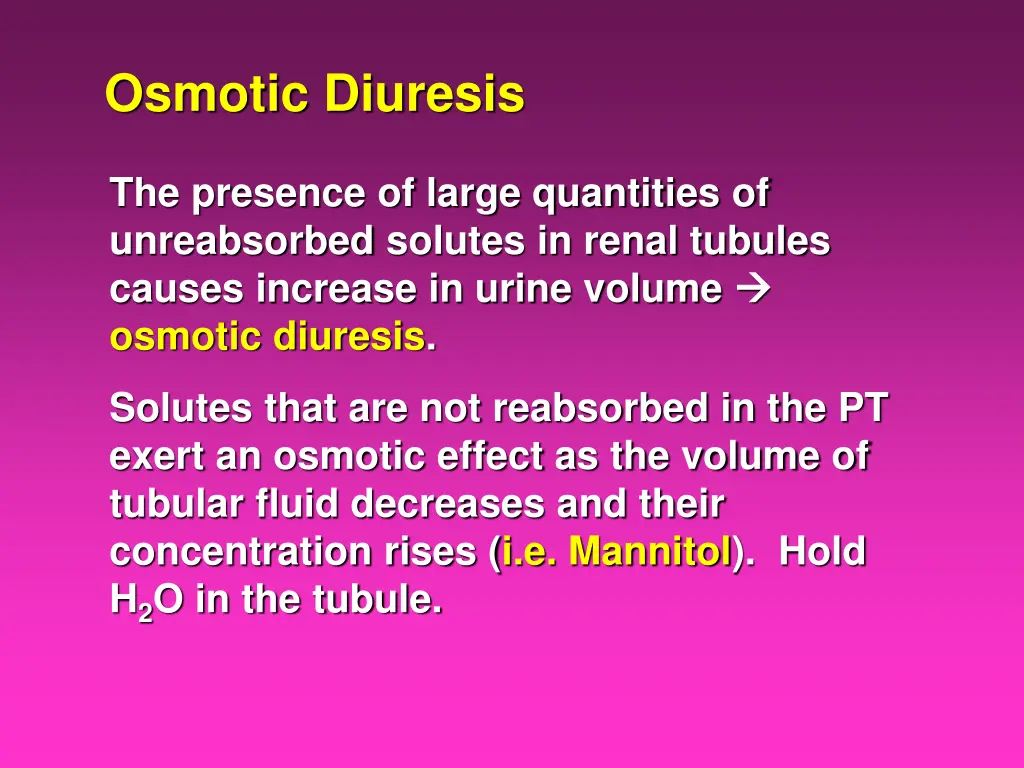 osmotic diuresis