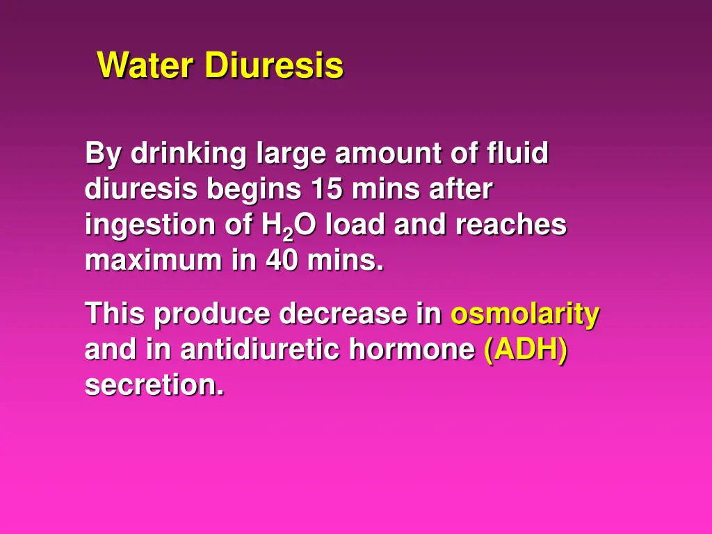 water diuresis