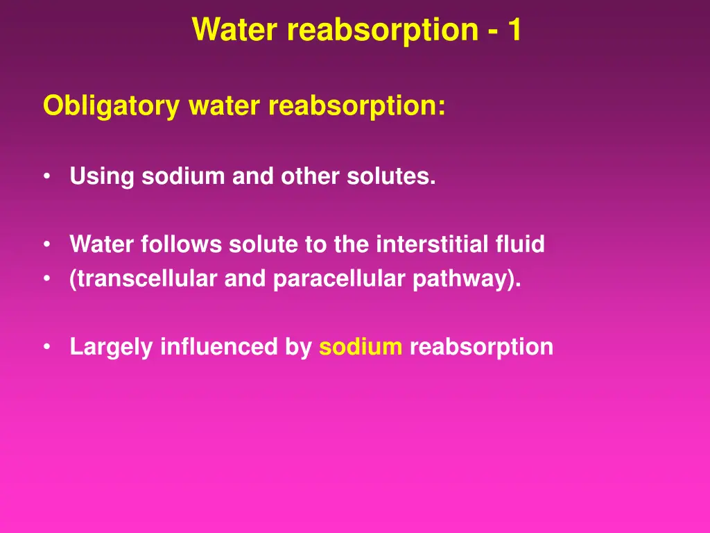 water reabsorption 1