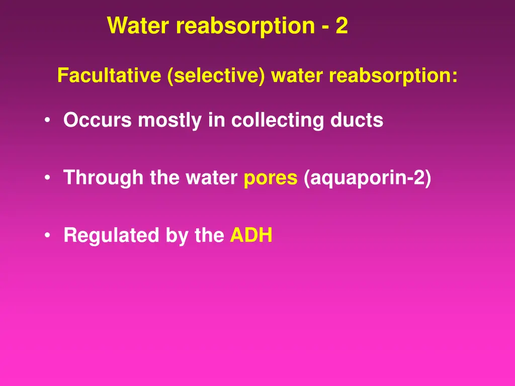 water reabsorption 2