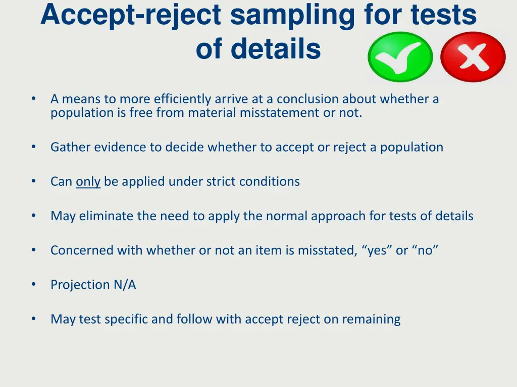 accept reject sampling for tests of details